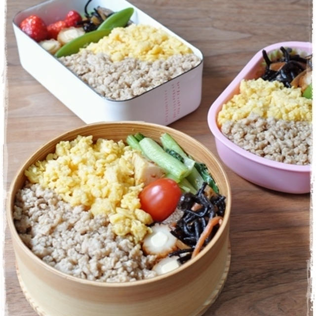 【２色そぼろ丼弁当、炒め物に使った調味料　実は・・】