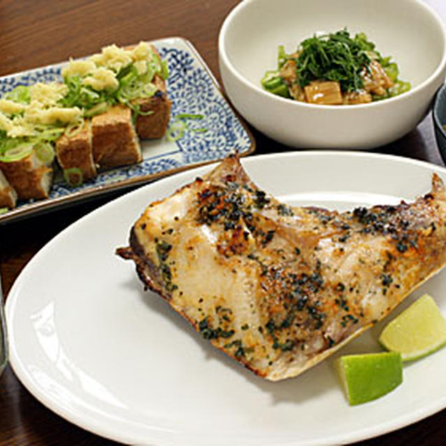 エスニック風に焼いた「ぶりかま」