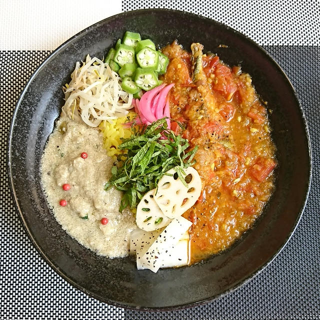＊チキンクルマ×鯵の梅カレー＊