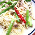 アスパラとツナで簡単美味しい！めんつゆ和風パスタのレシピ