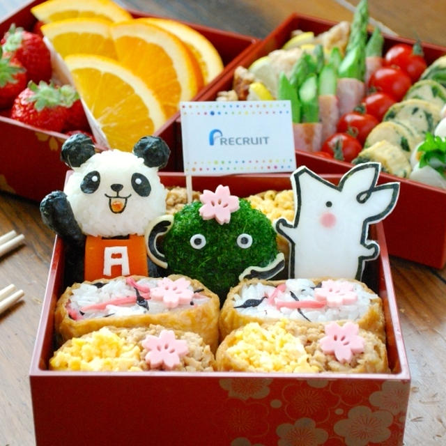 キャラ弁依頼品☆リクルートお花見弁当２０１６