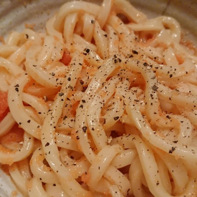 冷凍うどんで作る明太バターうどん