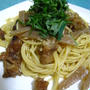 おでんの残りがパスタに変身！牛すじ肉のペペロンチーノ