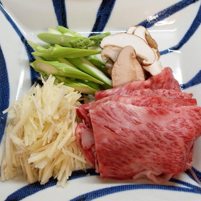 牛肉と新生姜の鍋
