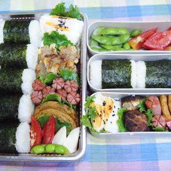 次男夏合宿弁当！