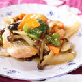 【魚菜レシピ】鮭と野菜の甘酢あんかけ