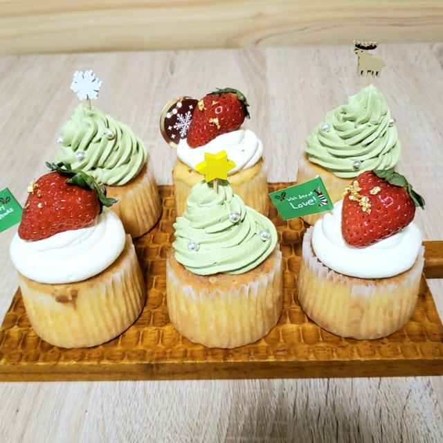 低糖質クリスマスカップケーキのレシピ