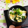 菜の花としらすと炒り卵の混ぜご飯 by 庭乃桃さん