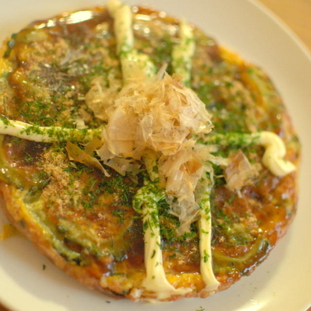 ゴーヤのお好み焼き風卵焼き　Japanese omelet with bitter melon