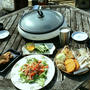 バルコニーでなんちゃってBBQ お野菜系をおつまみに
