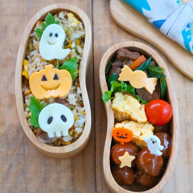 スライスチーズで簡単に＊ハロウィン弁当