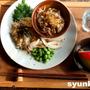 簡単カフェ飯：豚のネギしょうがめんつゆ定食