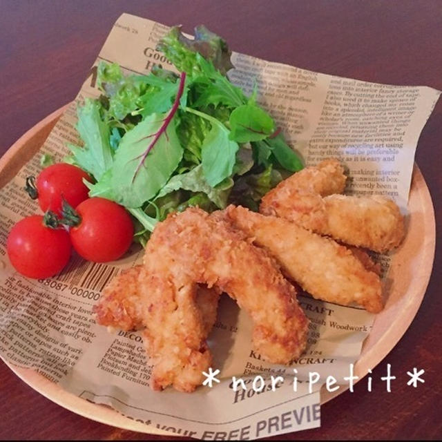 ささみがジューシーうまい♡クリスピーチキンスティック♡とボジョレー解禁♪