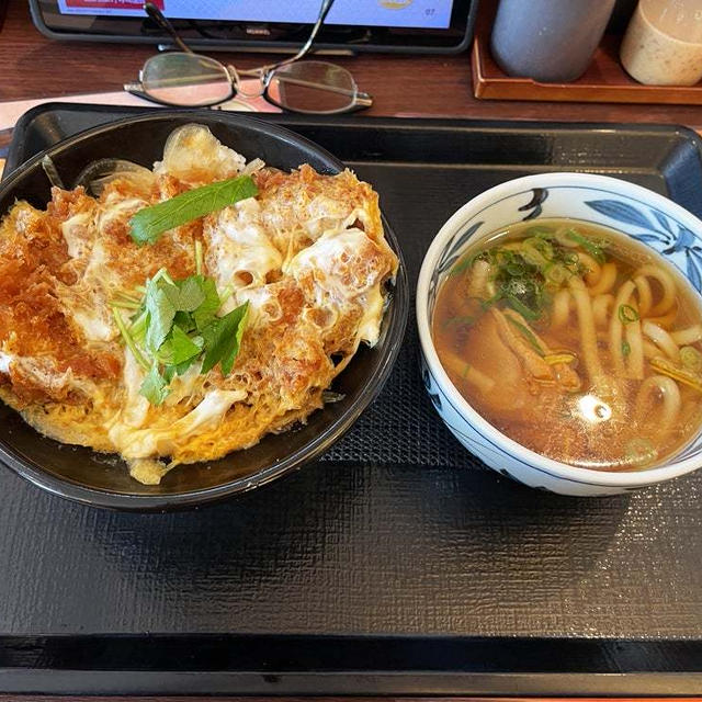 熟成ロース かつ丼中盛の鴨小うどんセットを食べてみた 〜かつ庵・期間限定〜