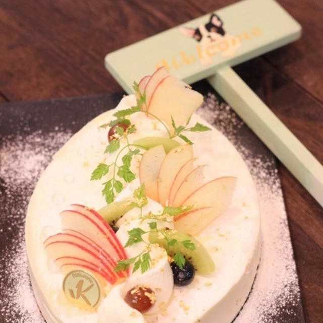 甘カフェ☆ブルーベリーレアチーズケーキ