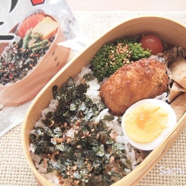 曲げわっぱ弁当｜のり弁慶ふりかけ
