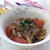 【トマト牛丼】あっさりと美味しくて野菜も食べられます。