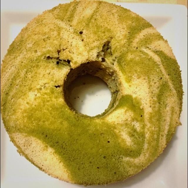 抹茶マーブルシフォンケーキ