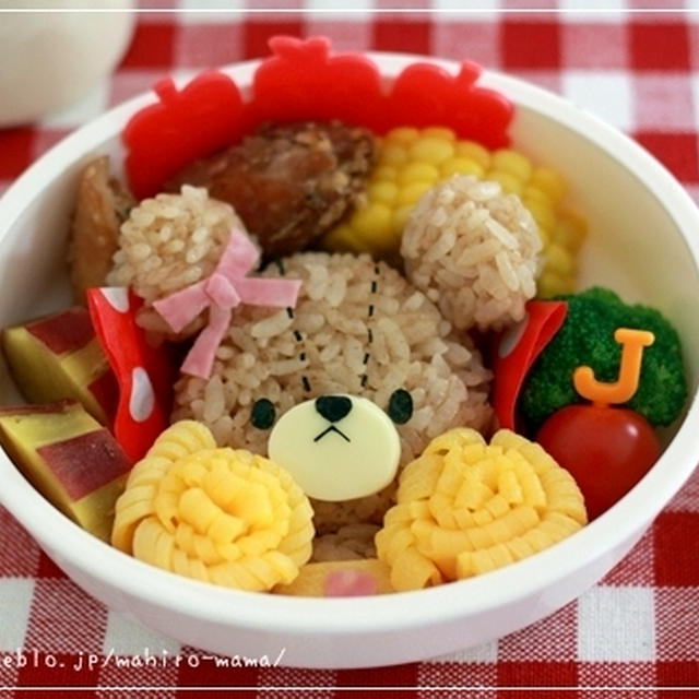 キャラ弁＊くまのがっこう　ジャッキーの運動会弁当♪