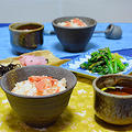 辛口塩鮭とワサビ(ﾁｭｰﾌﾞ入り)の炊き込みご飯 by はるさん