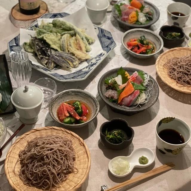 DEEN池森さんのお蕎麦と大盛り天ぷらとかの夜ごはん&パパvsひめちゃんのお蕎麦攻防戦