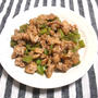 サンドマメ（さやいんげん）と豚肉のオイスターソース炒め