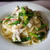 鶏と菜の花のパスタ