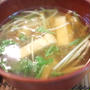 北海道上陸！！！　話題のレシピ入り☆感謝♪『水菜と油揚げのお味噌汁』