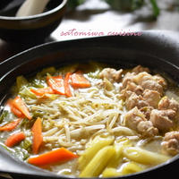 くるくる豚肉とキャベツのシャンタンごま鍋☆そして〆は担々麺風ラーメン♡