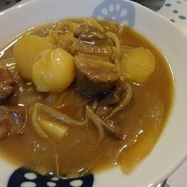 角切りラム肉のカレー煮込み♪