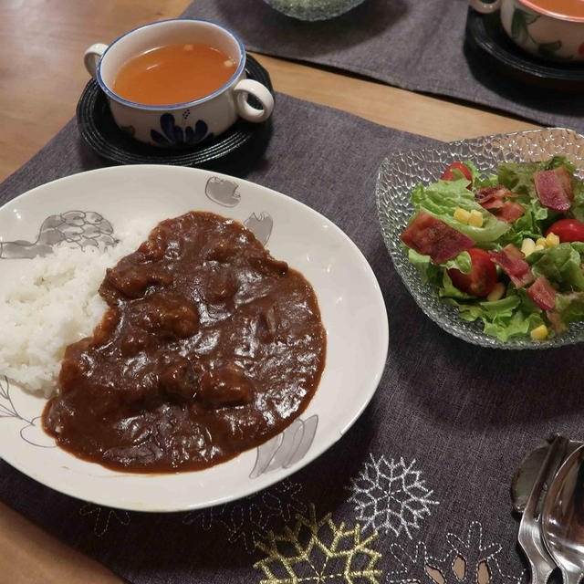 正しいカレーの盛り付け方は…?　と　ゴルフDAY♪