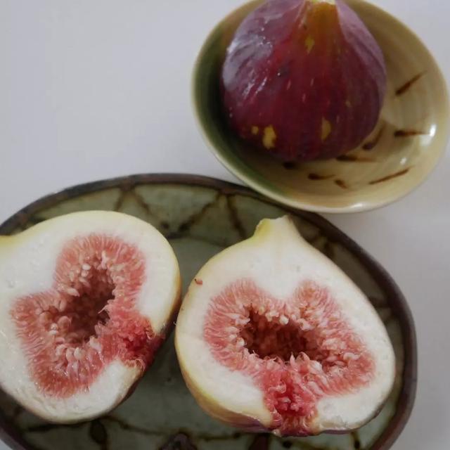 無花果の断面、きれいですね♥️