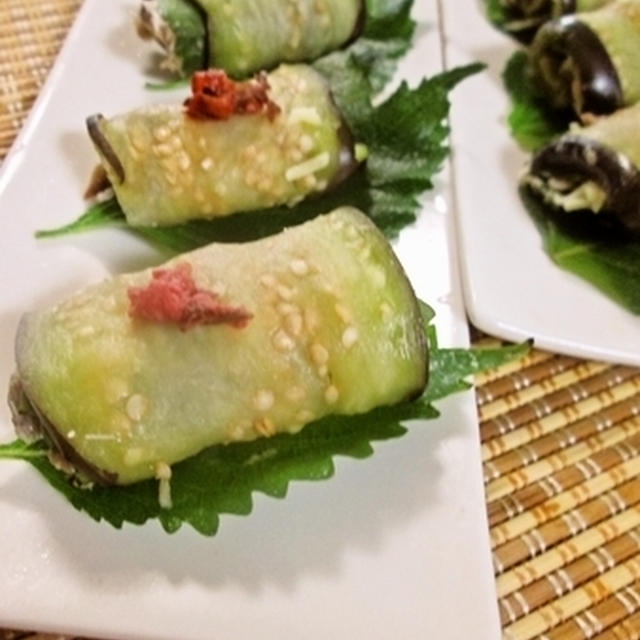 お勧め☆鯖缶（ツナ）の生茄子ロール