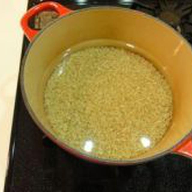 【お鍋で玄米を炊く】