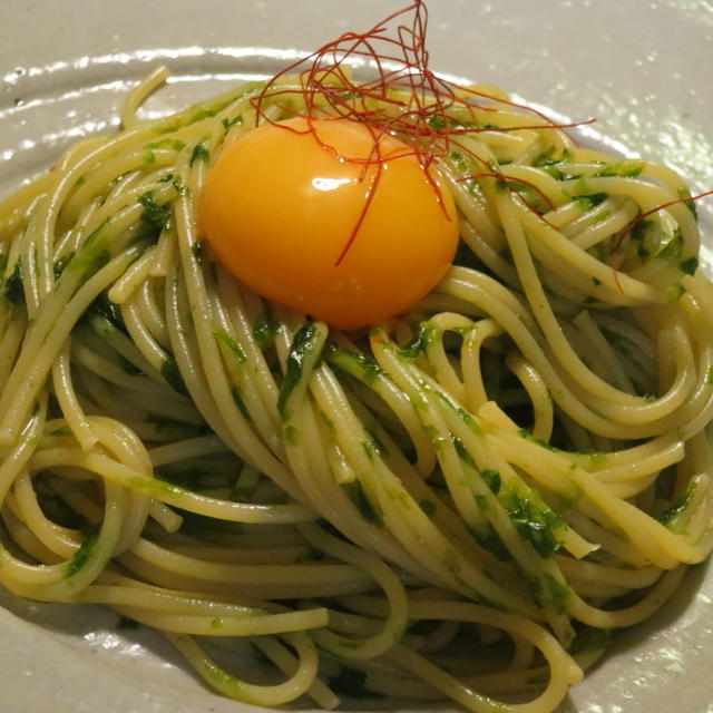 生青のりのゆず胡椒パスタ