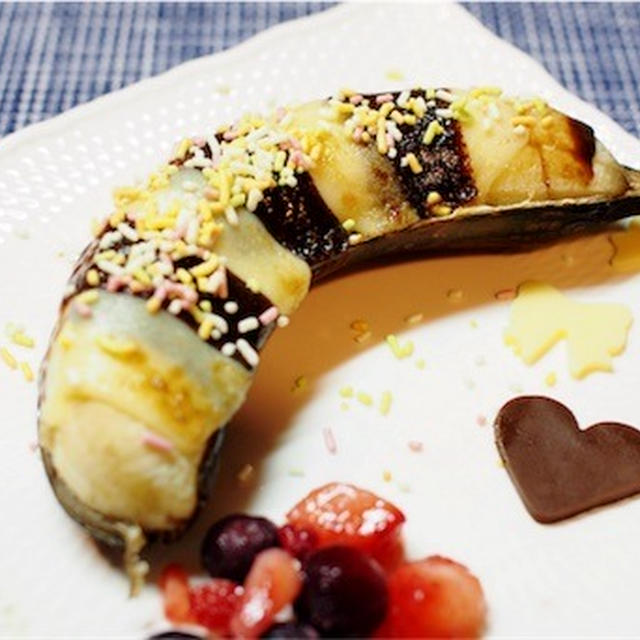 スライス生チョコレートを使った♪焼きチョコバナナのレシピ
