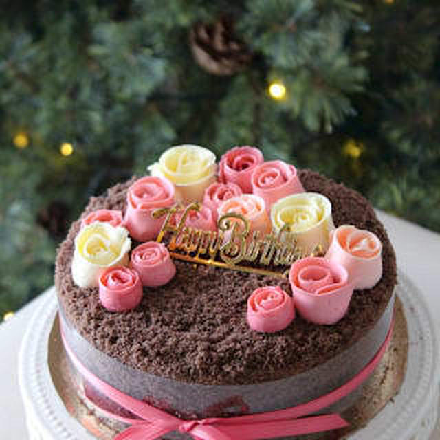 薔薇のバースデーケーキ