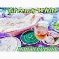 白と緑のインド料理ランチ