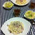 手作り生パスタでベーコンとしめじのクリームパスタ