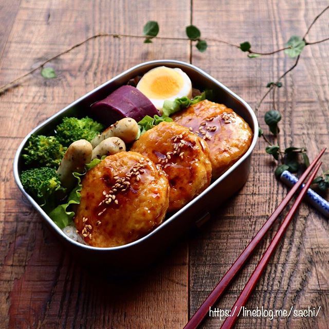 鶏つくね弁当♡【#お弁当#つくね】