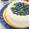 グルテンフリー♪米粉のブルーベリーデコレーションケーキ