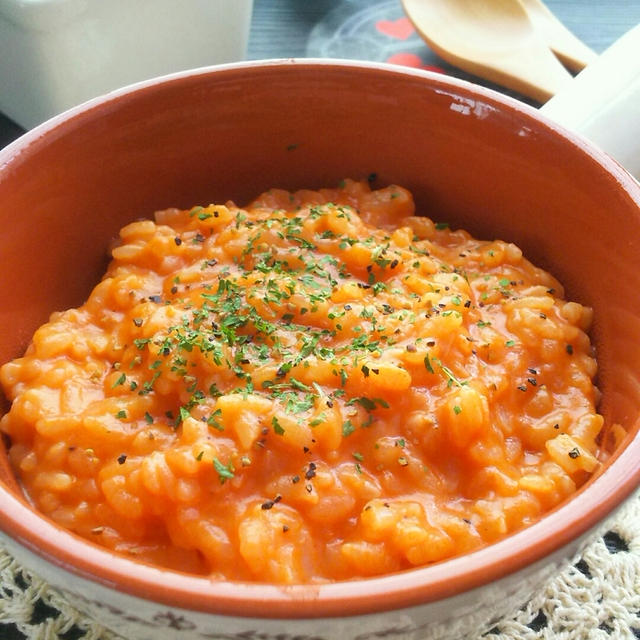野菜ジュースで簡単 5分でチーズリゾット By Snow Kitchen さん レシピブログ 料理ブログのレシピ満載