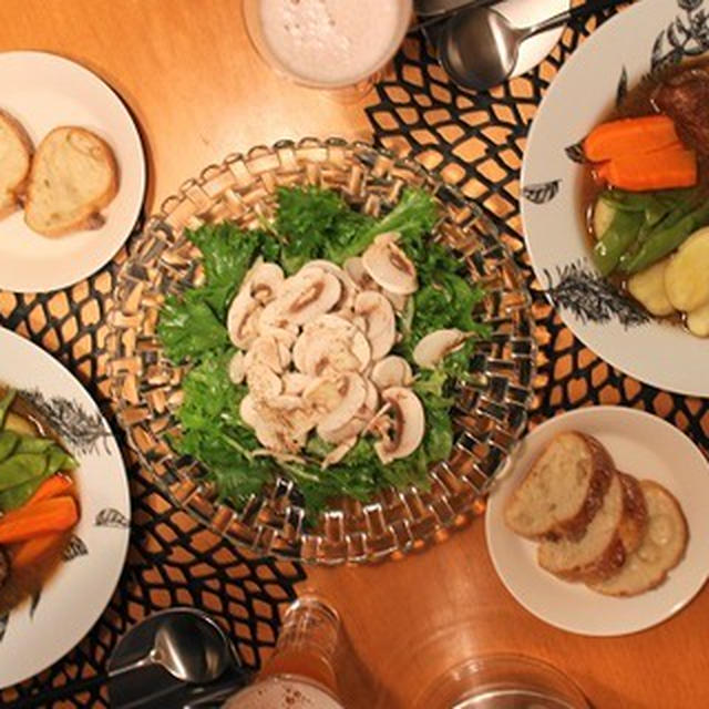 ストウブで『牛もも肉のビール煮』な夜。