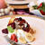 Custard French Toast Strawberry & Banana Topping