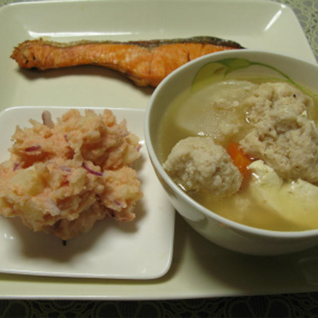 紫オニオン入りタラモサラダ