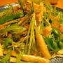 水菜と油揚げのからすみサラダ