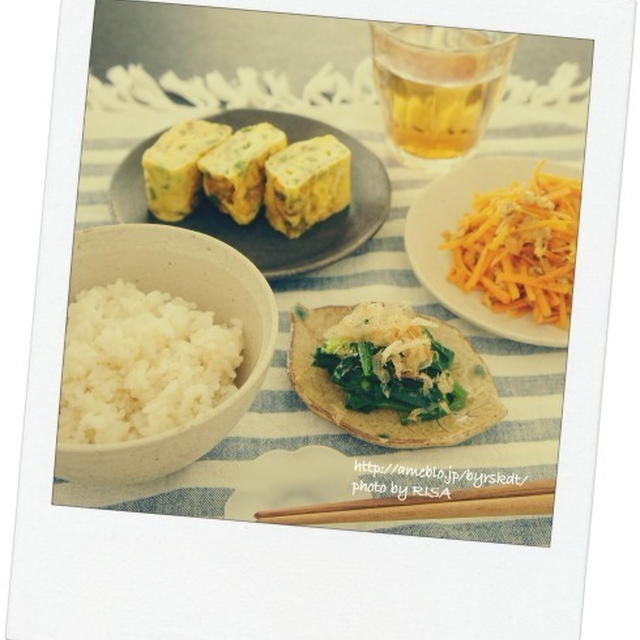 にんじんとツナの生姜煮で朝ごはん