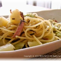【調味料要らず♪春キャベツとジャガイモの和風スープスパゲッティ】
