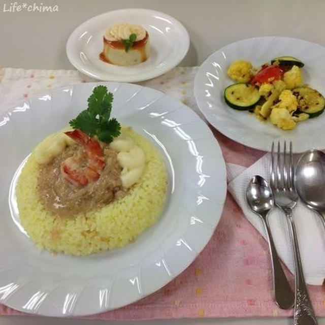 クッキング単発講座☆ホワイトカレーのポテトムースのせ