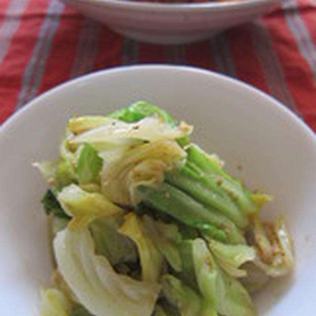 「春キャベツの中華風胡麻和え」